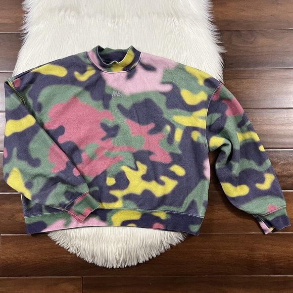 ME Melody Ehsani Size XS Tie Dye Fleece Crewneck Pullover‎ Sweatshirt - Picture 1 of 8